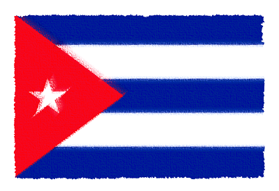 キューバ共和国の国旗-パステル