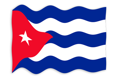 キューバ共和国の国旗-波