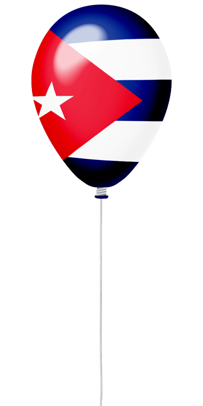 キューバ共和国の国旗-風せん