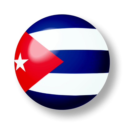 キューバ共和国の国旗-ビー玉