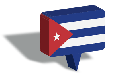 キューバ共和国の国旗-マップピン
