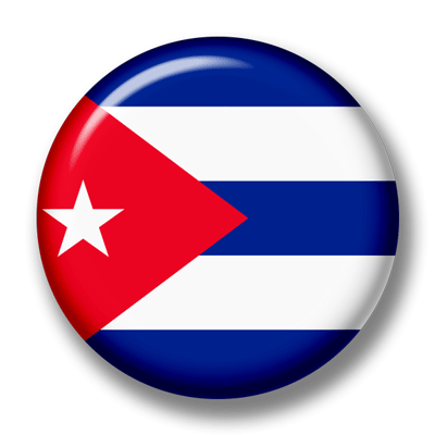 キューバ共和国の国旗-缶バッジ
