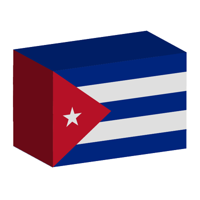 キューバ共和国の国旗-積み木