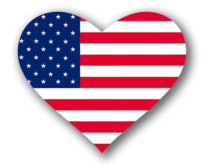アメリカの国旗-ハート