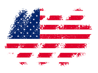 アメリカの国旗-クレヨン1