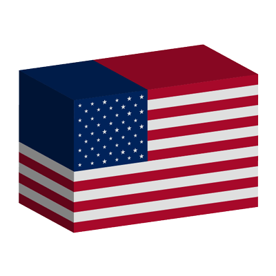 アメリカの国旗-積み木