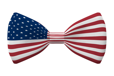アメリカの国旗-蝶タイ