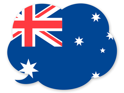 オーストラリア連邦の国旗-吹き出し