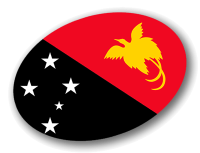 パプアニューギニア独立国の国旗-楕円