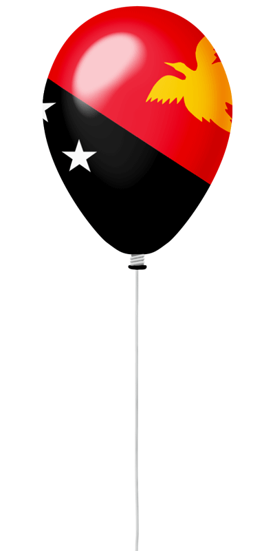 パプアニューギニア独立国の国旗-風せん