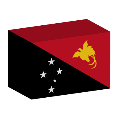 パプアニューギニア独立国の国旗-積み木