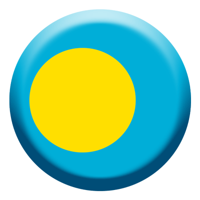 パラオ共和国の国旗-コイン