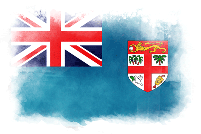 フィジー共和国の国旗-水彩風