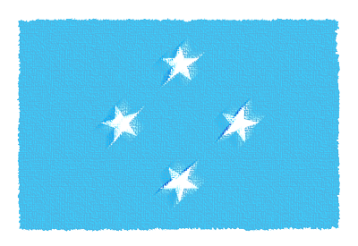 ミクロネシア連邦の国旗-パステル