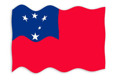 サモア独立国の国旗-波