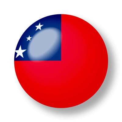 サモア独立国の国旗-ビー玉