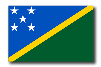 ソロモン諸島の国旗-ドロップシャドウ