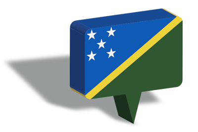 ソロモン諸島の国旗-マップピン