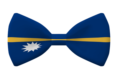 ナウル共和国の国旗-蝶タイ