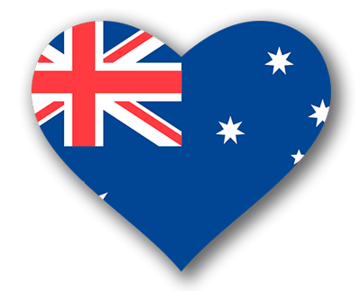オーストラリアの国旗-ハート