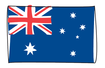オーストラリアの国旗-グラフィティ