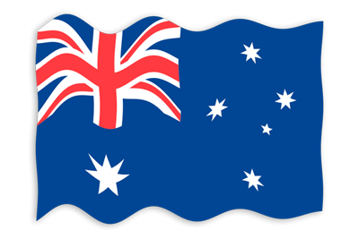 オーストラリアの国旗-波