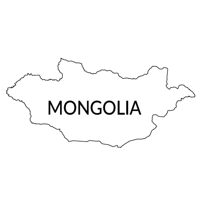 モンゴル国無料フリーイラスト｜英語(白)