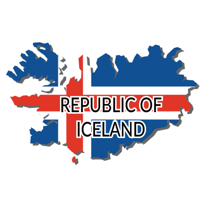 アイスランド共和国無料フリーイラスト｜英語・国旗付