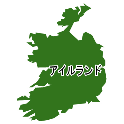 アイルランド無料フリーイラスト｜漢字(緑)