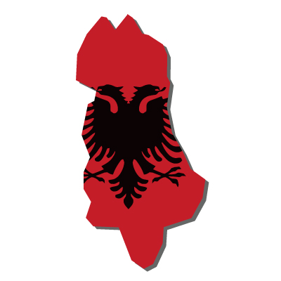 アルバニア共和国無料フリーイラスト｜無地・国旗付