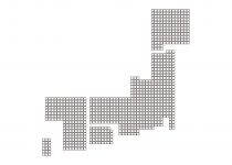 日本地図の無料イラスト素材集 都道府県名 県庁所在地あり