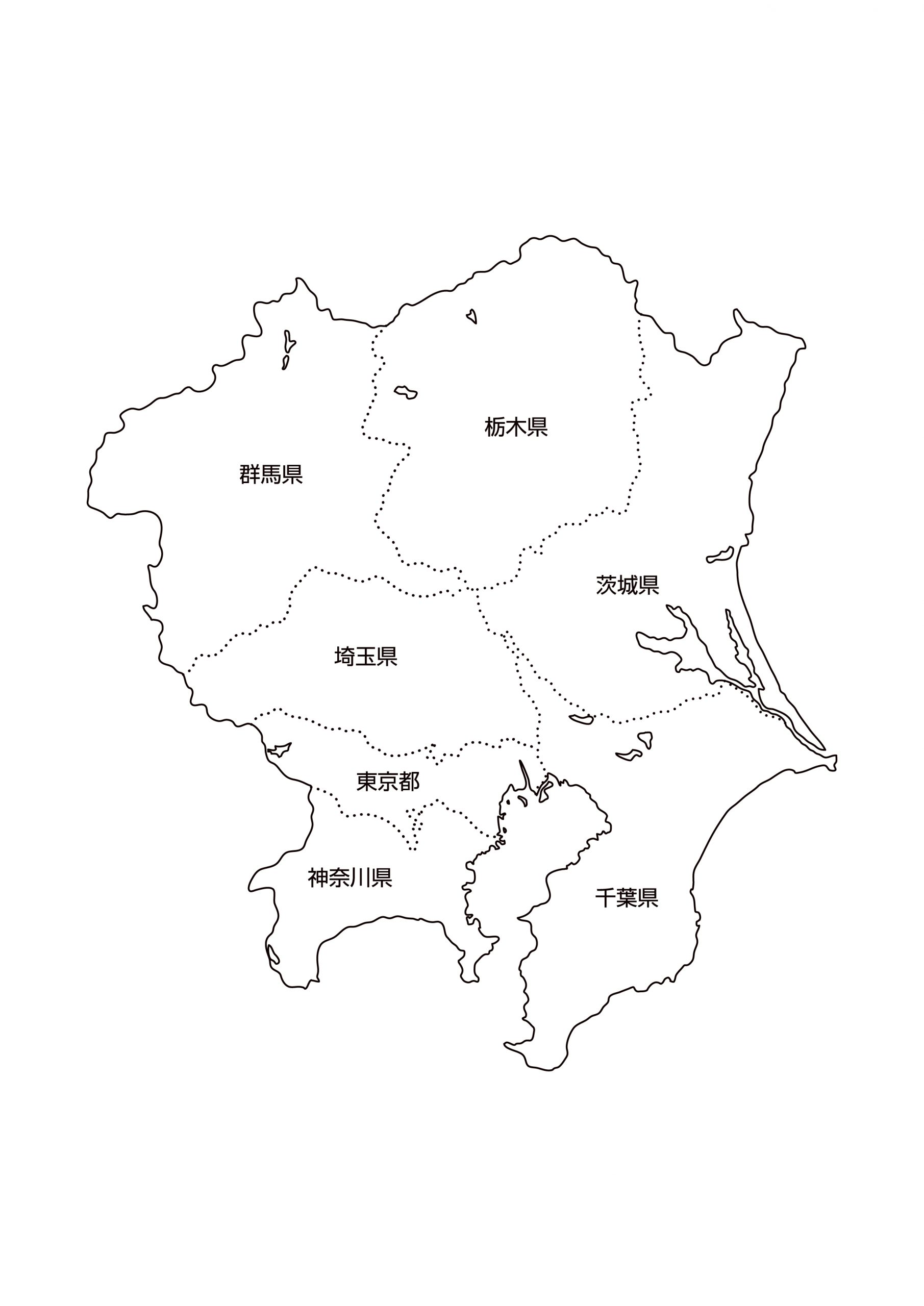 関東 地図 イラスト フリー
