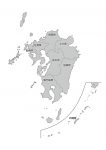 九州 沖縄地方8県の地図イラストを無料ダウンロード