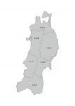 東北地方6県の地図イラストを無料ダウンロード