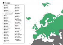 世界6地域の地図イラストを無料ダウンロード