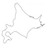 北海道イラストマップ白地図（白）