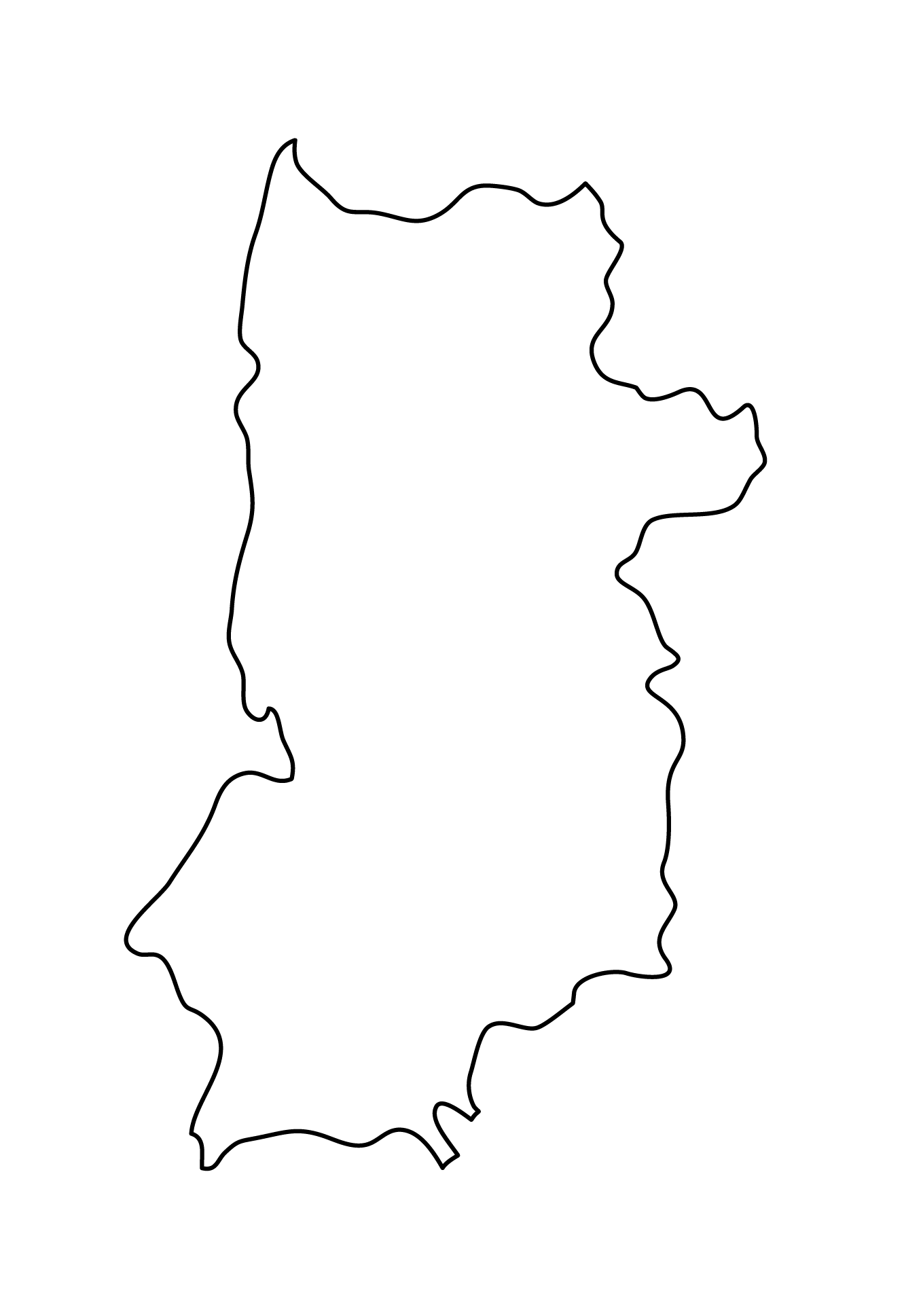 白地図・奈良県・無地