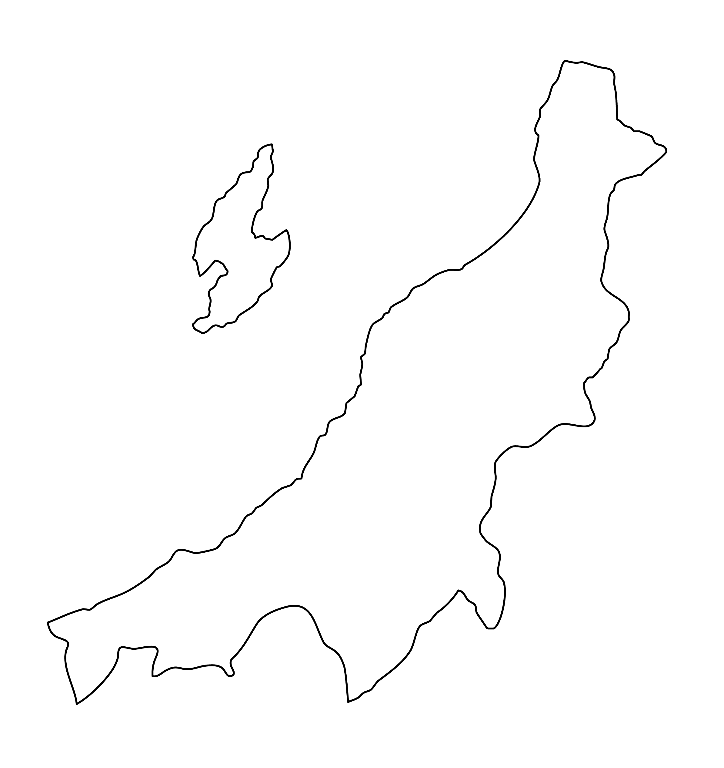 白地図・新潟県・無地