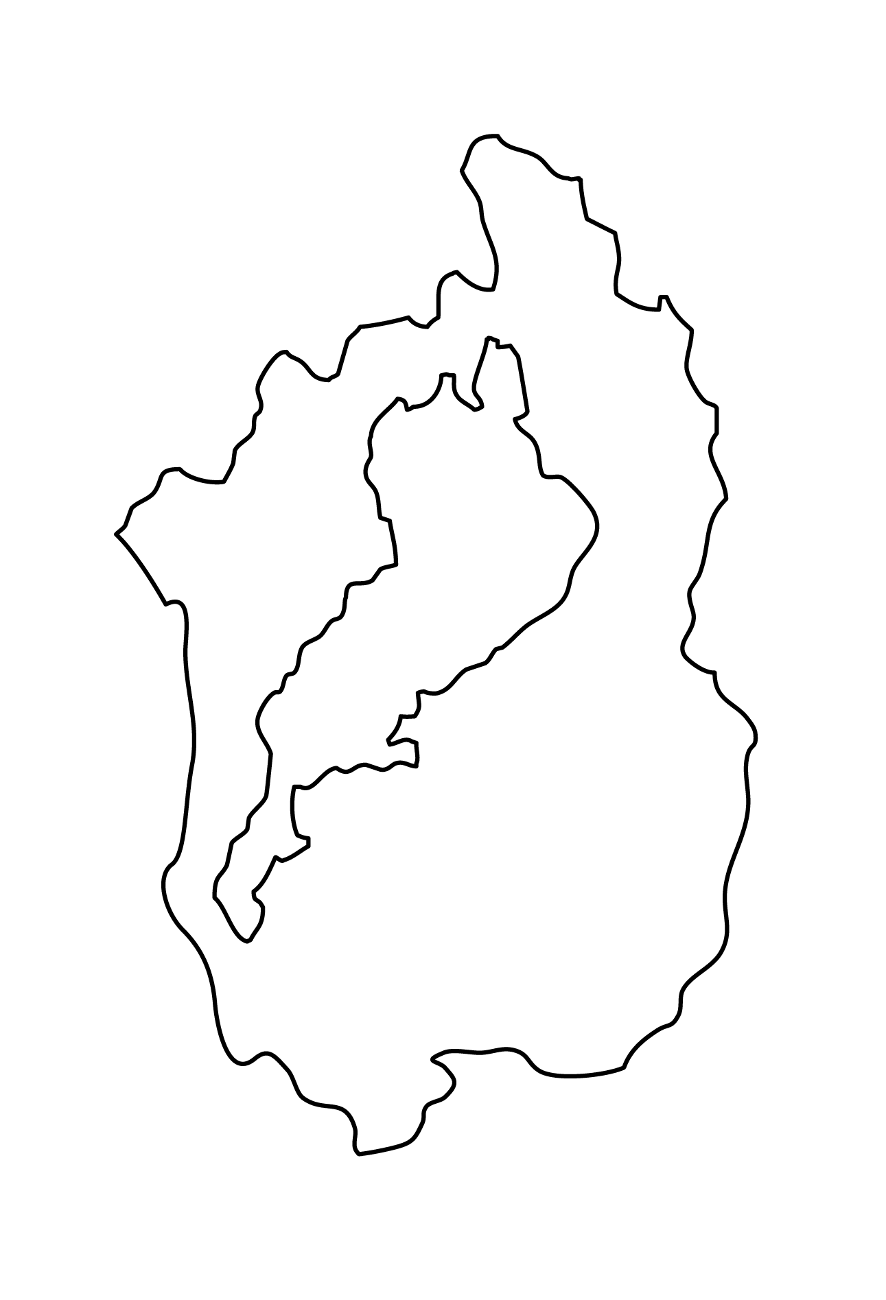 白地図・滋賀県・無地