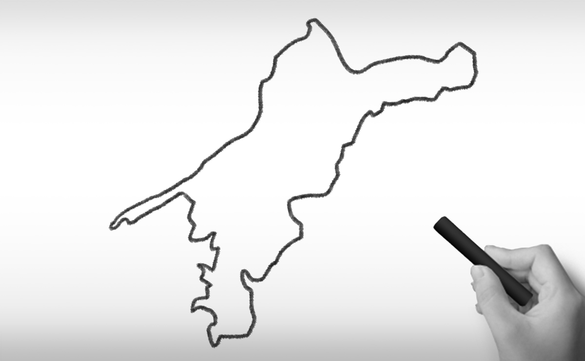 愛媛県の白地図イラスト無料素材集 県庁所在地 市町村名あり