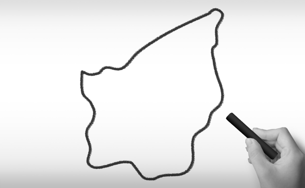 サンマリノ共和国の白地図イラスト