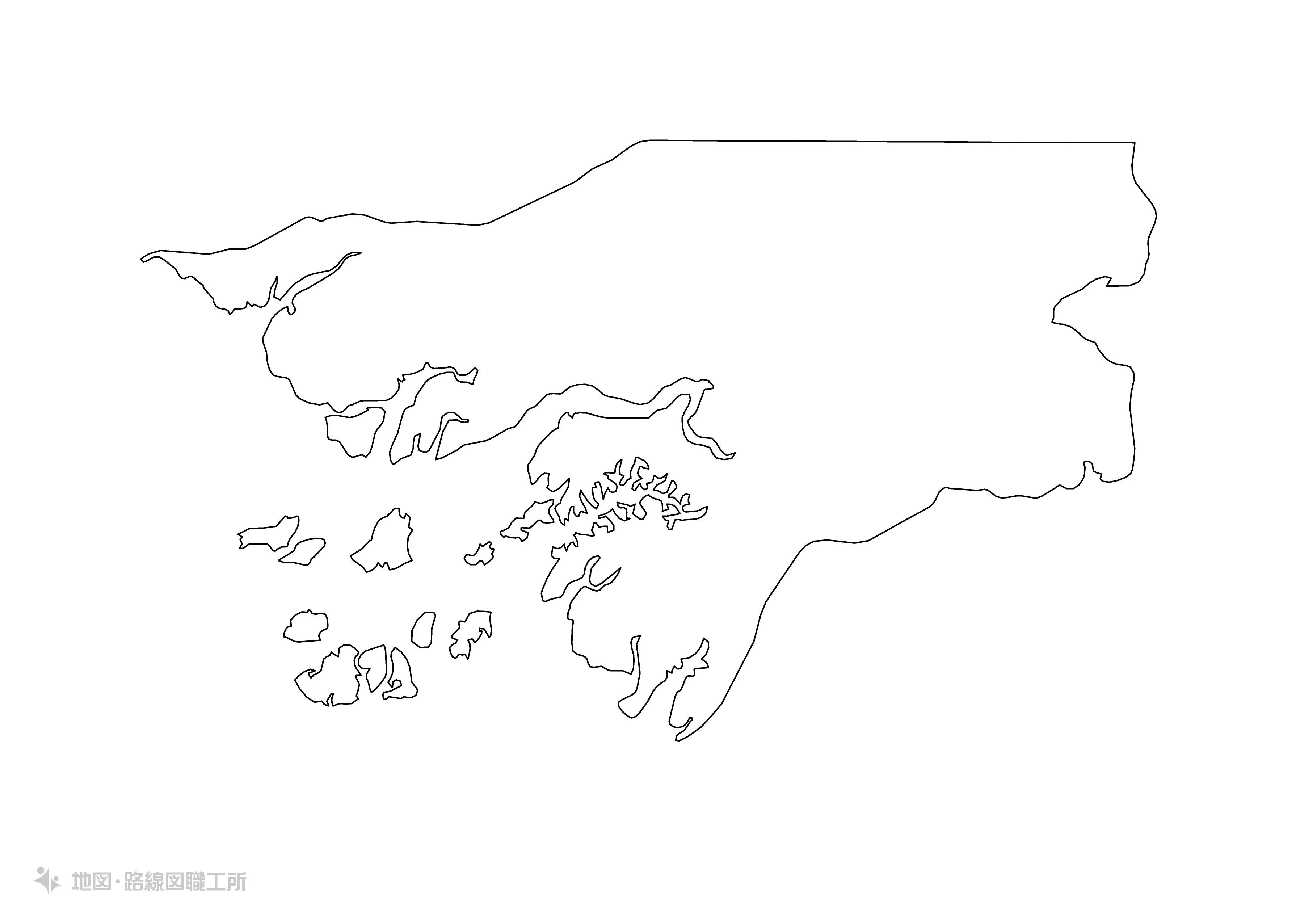 世界の白地図 ギニアビザウ共和国 republic-of-guinea-bissau map 