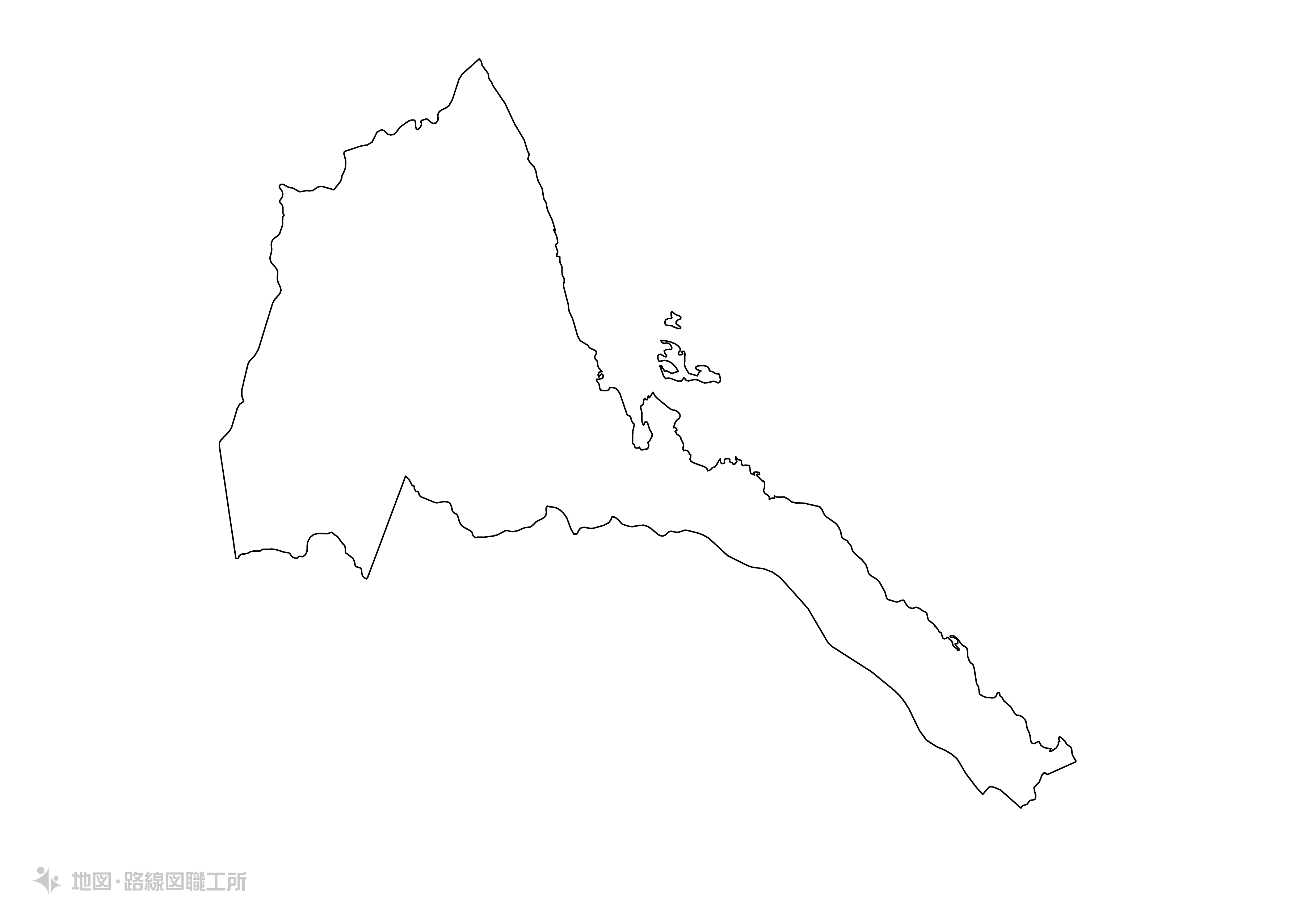 世界の白地図 エリトリナ共和国 state-of-eritrea