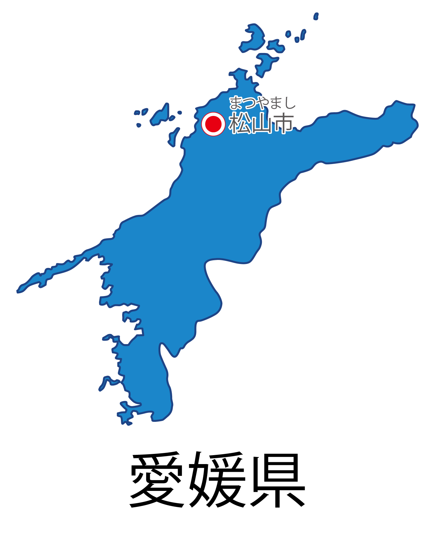 愛媛県の地図イラスト フリー素材 を無料ダウンロード