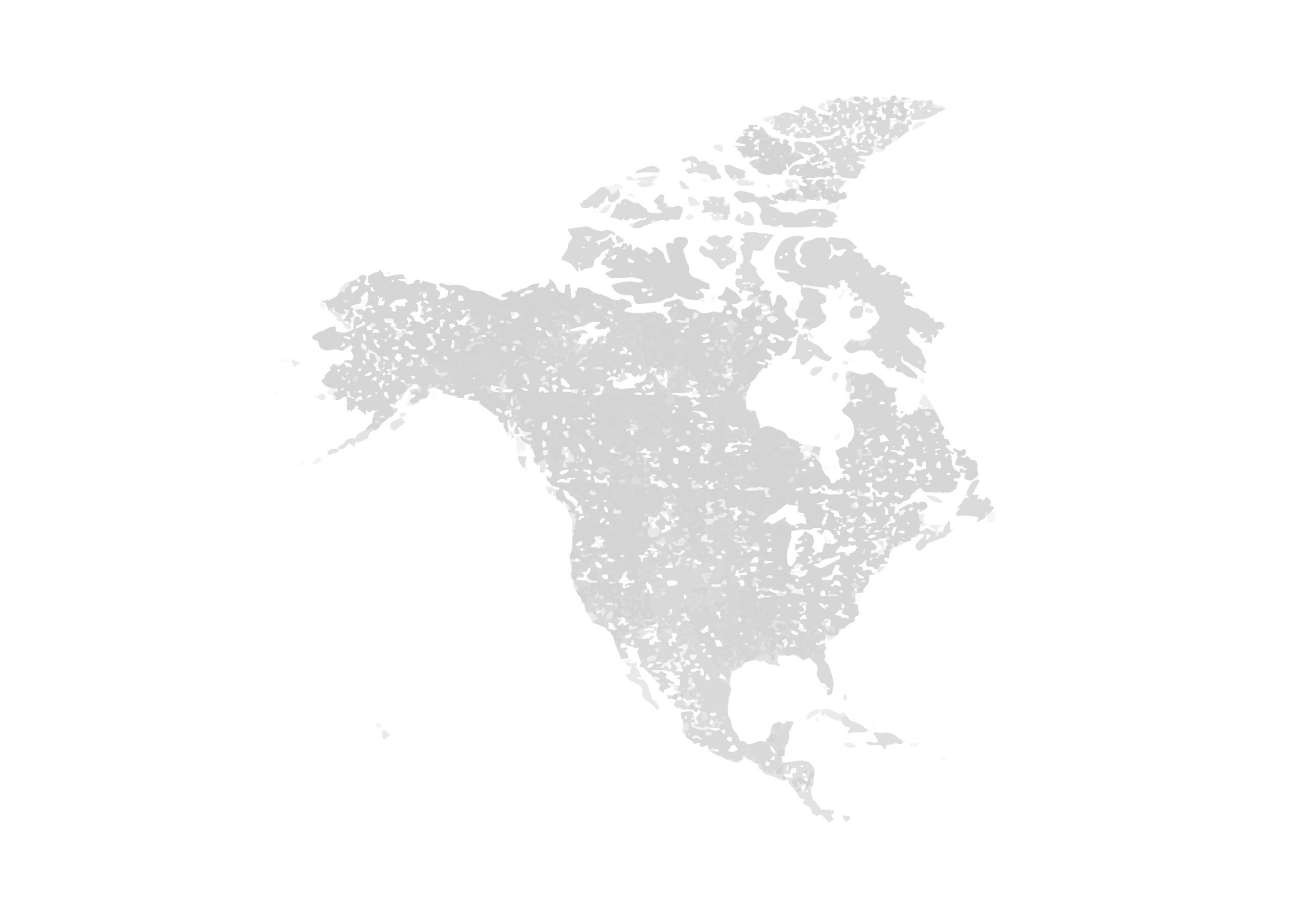 世界地図(北アメリカ)無料フリーイラスト｜版画(白)