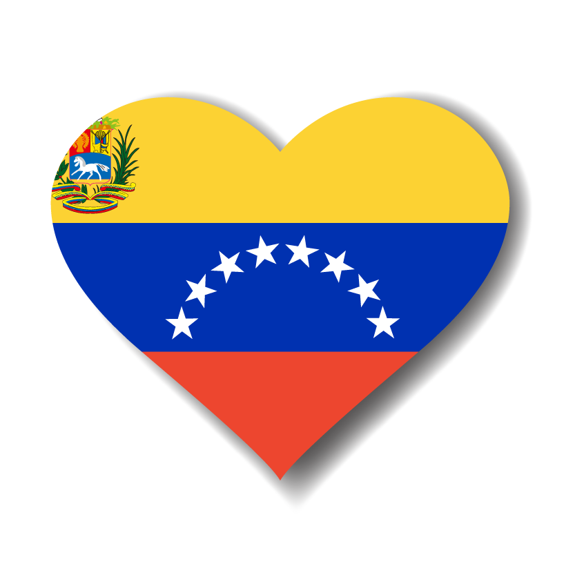 ベネズエラ・ボリバル共和国の国旗-ハート