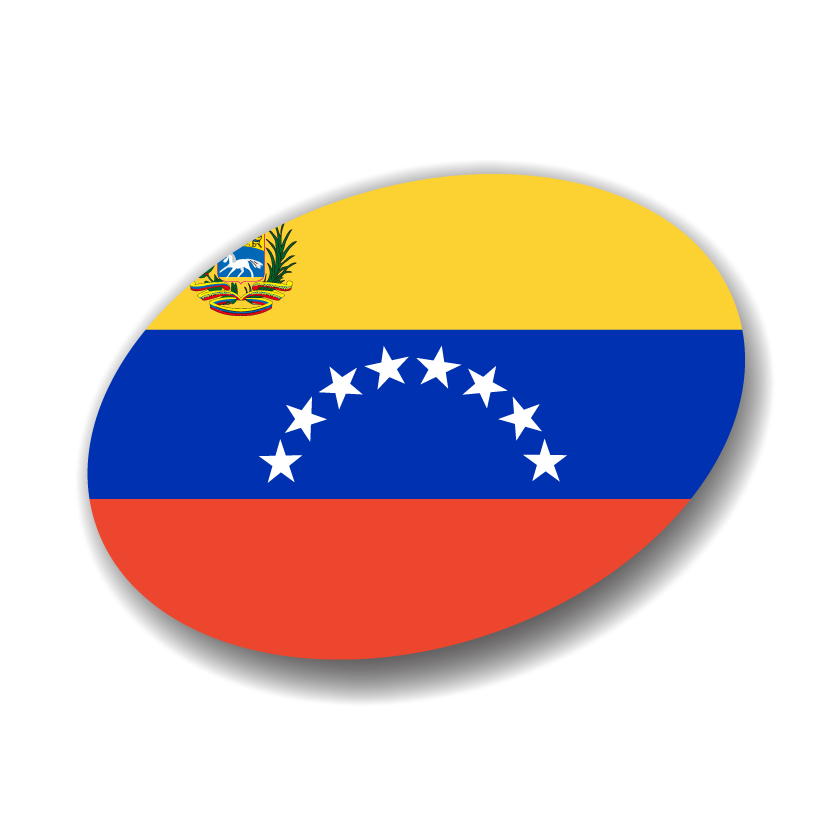 ベネズエラ・ボリバル共和国の国旗-楕円