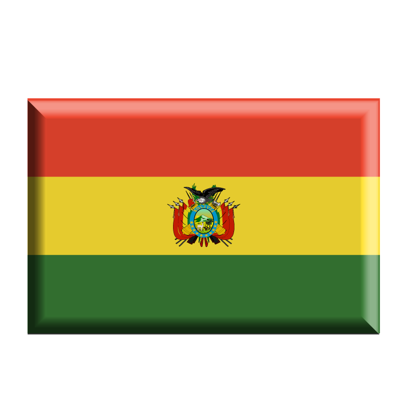 ボリビア多民族国の国旗-板チョコ