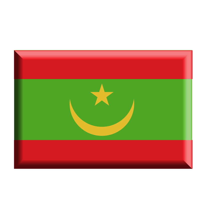 モーリタニア・イスラム共和国の国旗-板チョコ