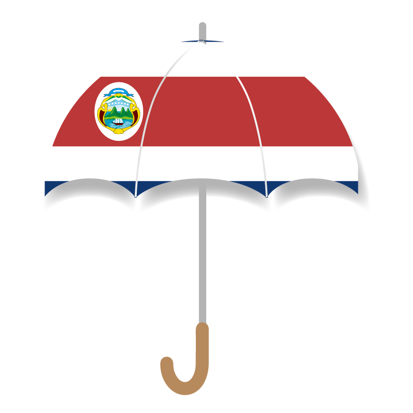 コスタリカ共和国の国旗-傘